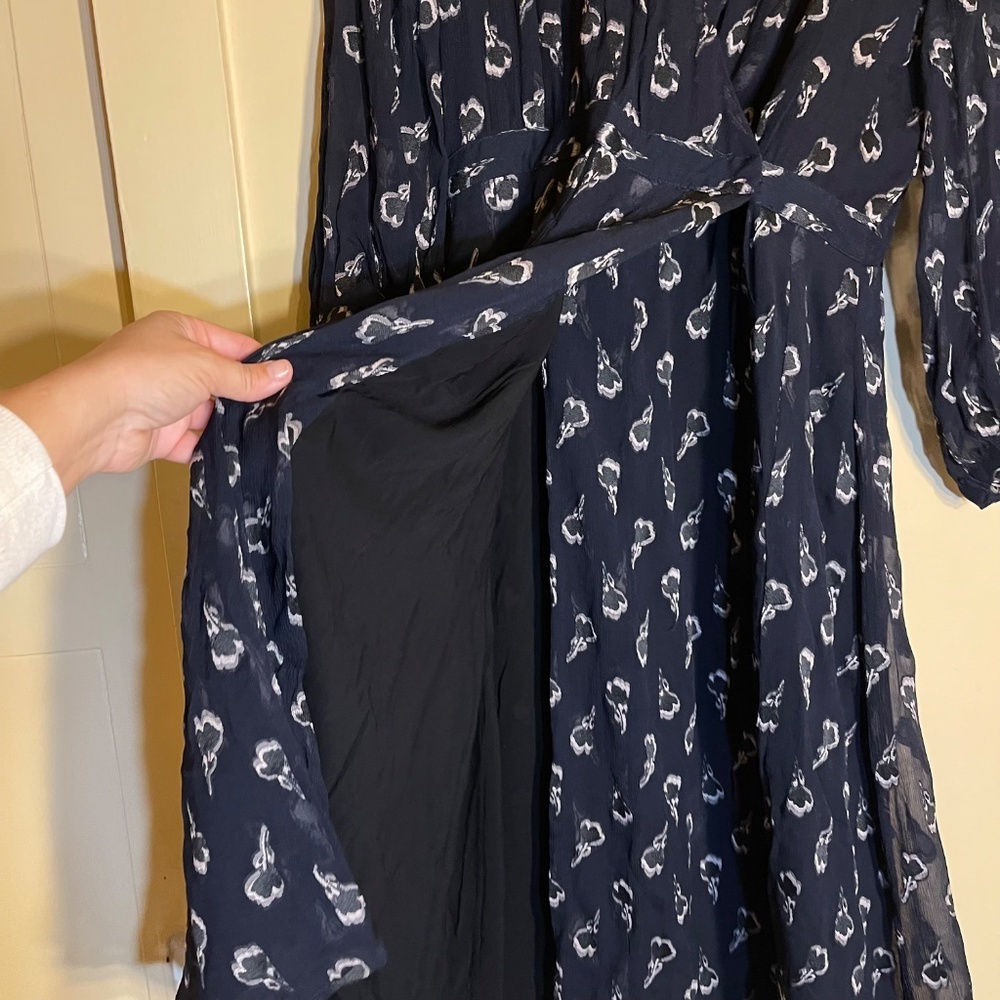 ba&sh Navy Blue Patterned Dress - Picture 5 of 9